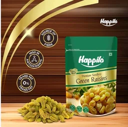 Happilo Premium Seedless Green Raisins (Kishmish) - 250 g