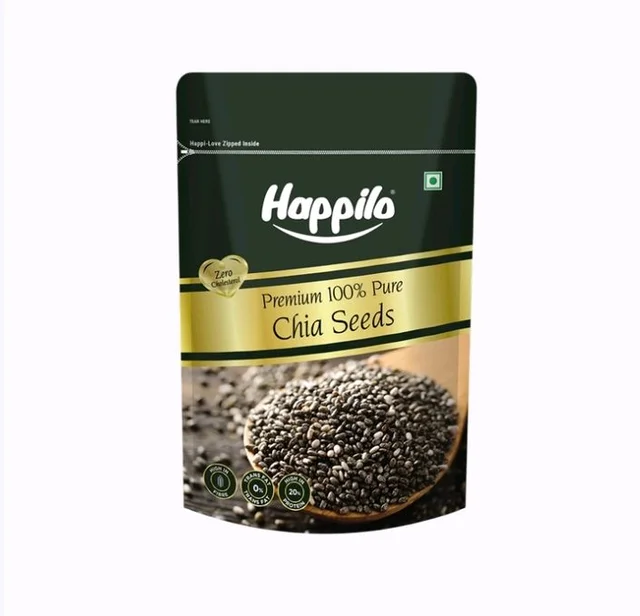 Happilo Premium Raw Authentic Chia Seeds - 200 g