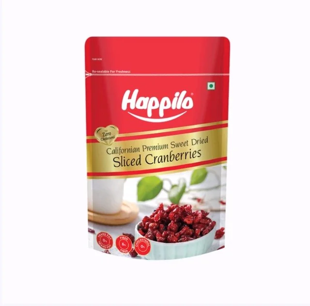 Happilo Californian Premium Sweet Dried Cranberries (Sukno Cranberries) - 200 g