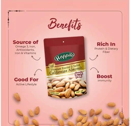 Happilo Premium Roasted & Salted Californian Flavoured Almonds (Swadisht Badam) - 35 g