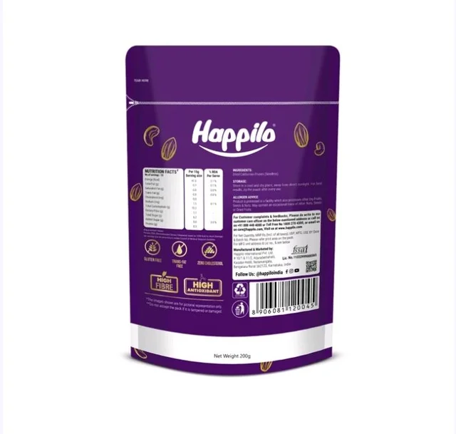 Happilo Premium Californian Pitted Prunes - 200 g