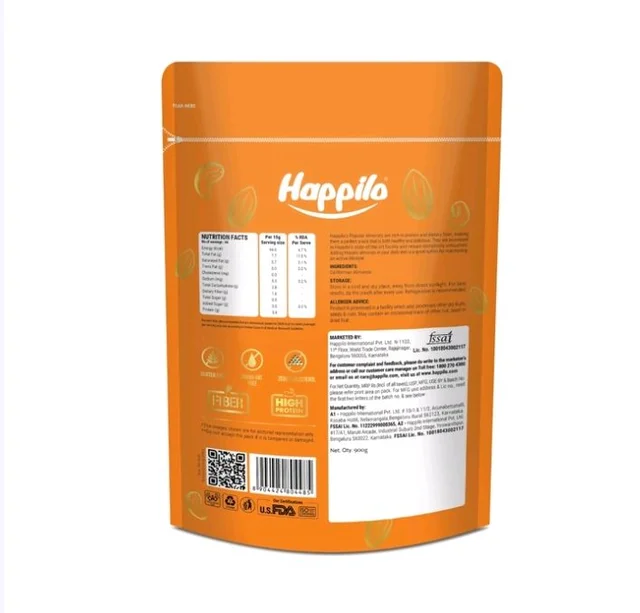 Happilo 100% Natural Popular Californian Almonds (Badam) - 900 g