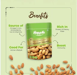 Happilo 100% Natural Premium Californian Almonds (Badam) - 900 g