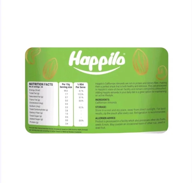 Happilo 100% Natural Premium Californian Almonds (Badam) - 900 g