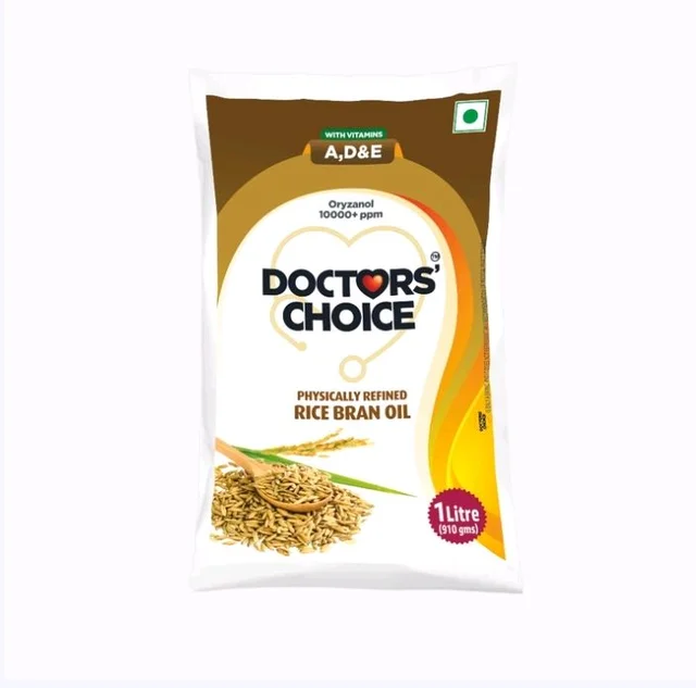 Doctors' Choice Physically Refined Rice Bran Oil (Chaaler Bhurir Tel) - 910 g