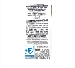 Doctors' Choice Physically Refined Rice Bran Oil (Chaaler Bhurir Tel) - 910 g