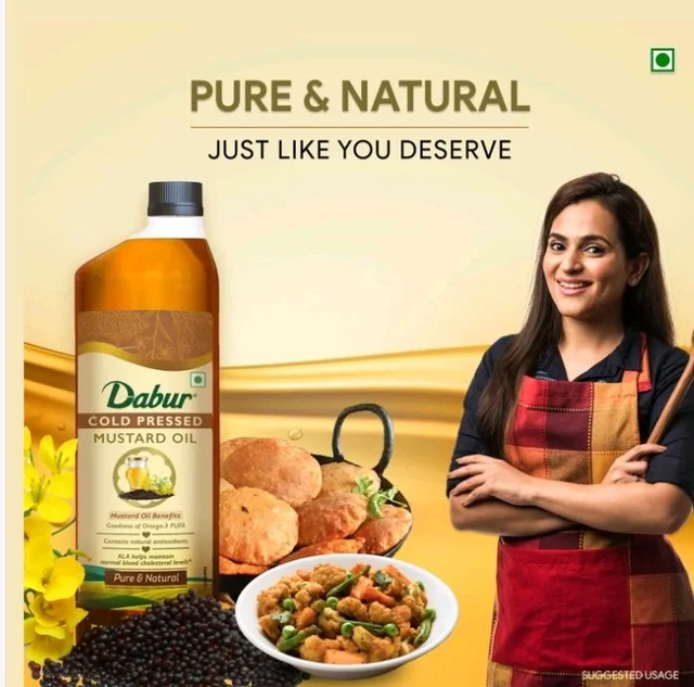 Dabur Cold Pressed Mustard Oil - 1 ltr