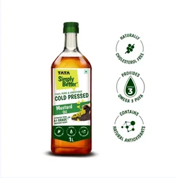 Tata Simply Better 100% Pure Cold Pressed Mustard Oil /Sarso Oil - 1 ltr