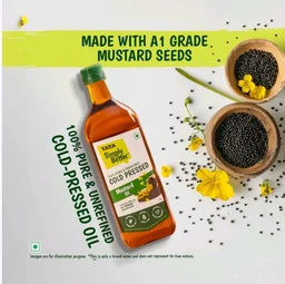 Tata Simply Better 100% Pure Cold Pressed Mustard Oil /Sarso Oil - 1 ltr