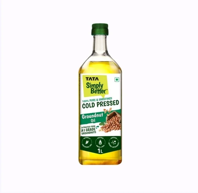 Tata Simply Better 100% Pure Cold Pressed Groundnut Oil / Peanut Oil - 1 ltr