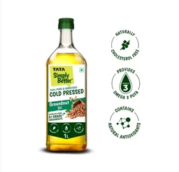 Tata Simply Better 100% Pure Cold Pressed Groundnut Oil / Peanut Oil - 1 ltr