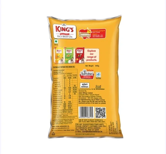 King's Rice Bran Oil - 840 g