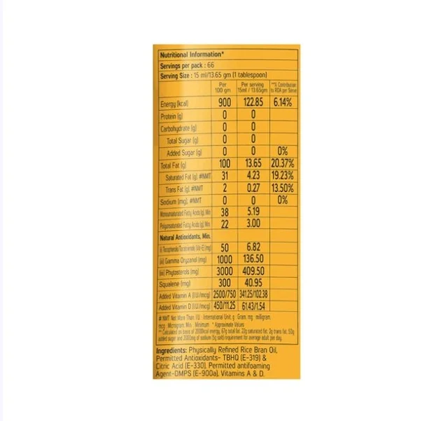 King's Rice Bran Oil - 840 g