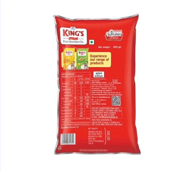 King's. King's Kachi Ghani Mustard Oil - 900 g