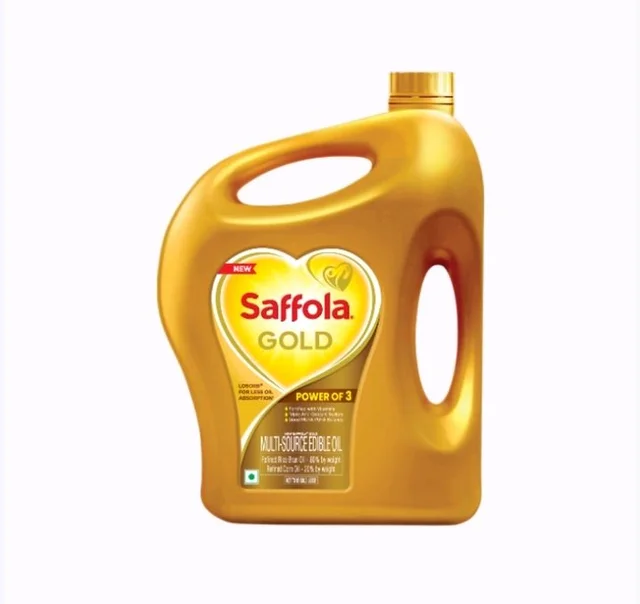 Saffola Gold Corn & Rice Bran Refined Blended Cooking Oil - 2.73 kg