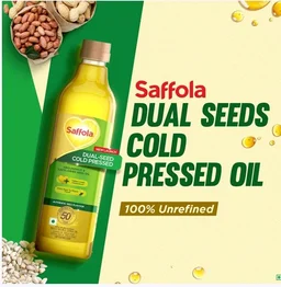 Saffola Cold Pressed Groundnut And Safflower Seed Oil - 1 ltr