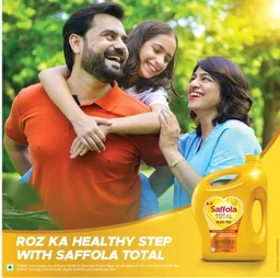 Saffola. Saffola Total Heart Pro Rice Bran & Sunflower Blended Cooking Oil (Khadya Tel) - 5 ltr