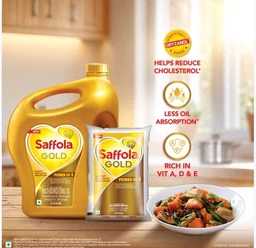Saffola Gold Corn & Rice Bran Blended Cooking Oil - 6 ltr