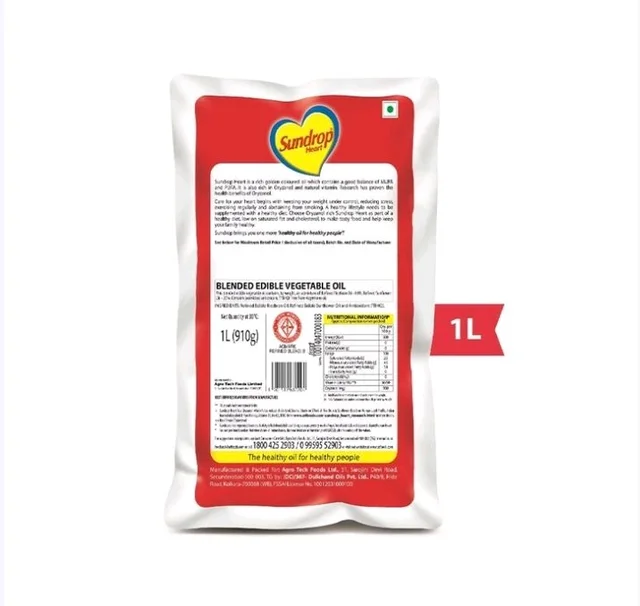 Sundrop Heart Blended Cooking Oil - 1 ltr