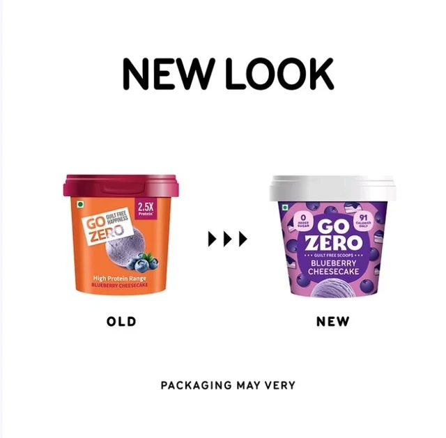 Go Zero Blueberry Cheesecake Guilt Free Ice Cream Cup - 2×100 ml
