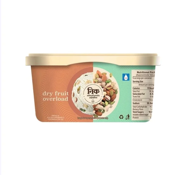 NIC Dry fruit OverLoad Ice Cream Tub - 500 ml