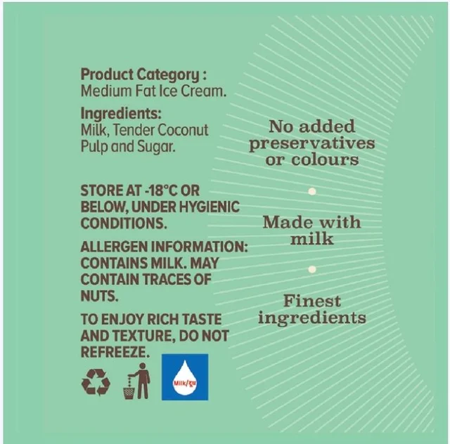 NIC Tender Coconut Ice Cream Cup - 100 ml