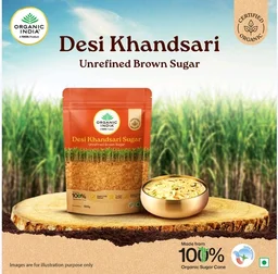 Organic India Desi Khandsari Unrefined Organic Brown Sugar - 500 g
