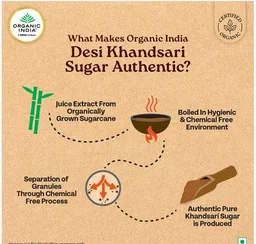 Organic India Desi Khandsari Unrefined Organic Brown Sugar - 500 g