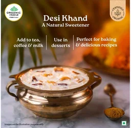 Organic India Desi Khandsari Unrefined Organic Brown Sugar - 500 g