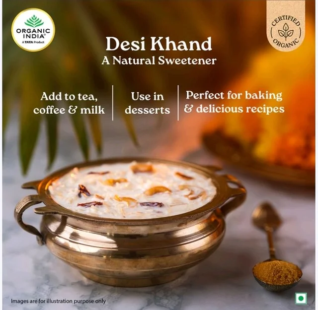 Organic India Desi Khandsari Unrefined Organic Brown Sugar - 500 g