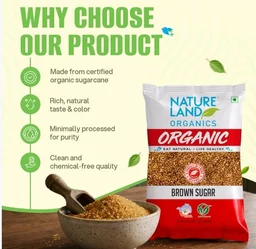 Natureland Organic Brown Sugar - 500 g