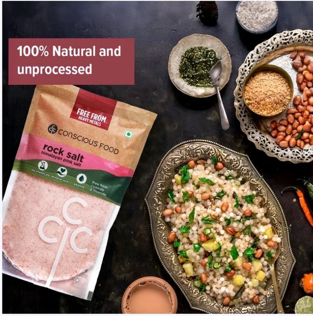 Conscious Food Himalayan Pink Salt / Sendha Namak - 500 g