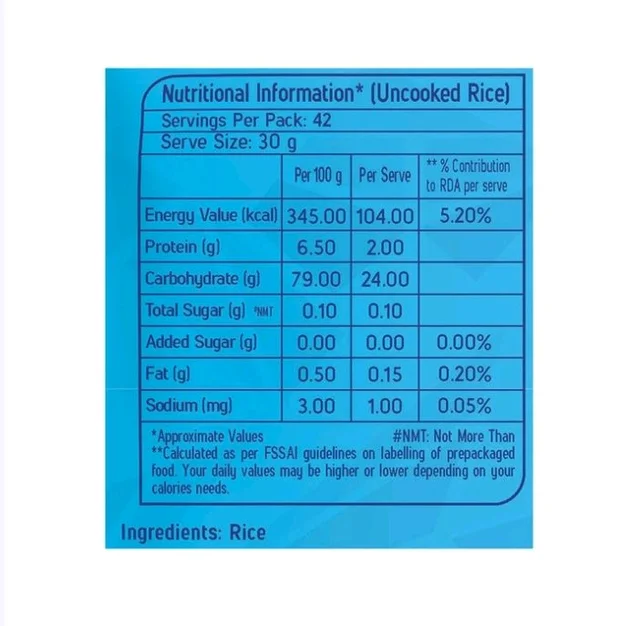 Kohinoor Super Value Basmati Rice (Extra Long Grain) (Basmati Chaal) - 1.25 kg