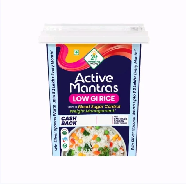 24 Mantra Organic Active Mantras Organic Low GI Rice (Low Gi Chaal) - 1 kg