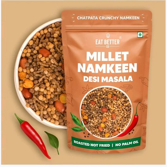 Eat Better Co Desi Masala Millet Namkeen - 100 g