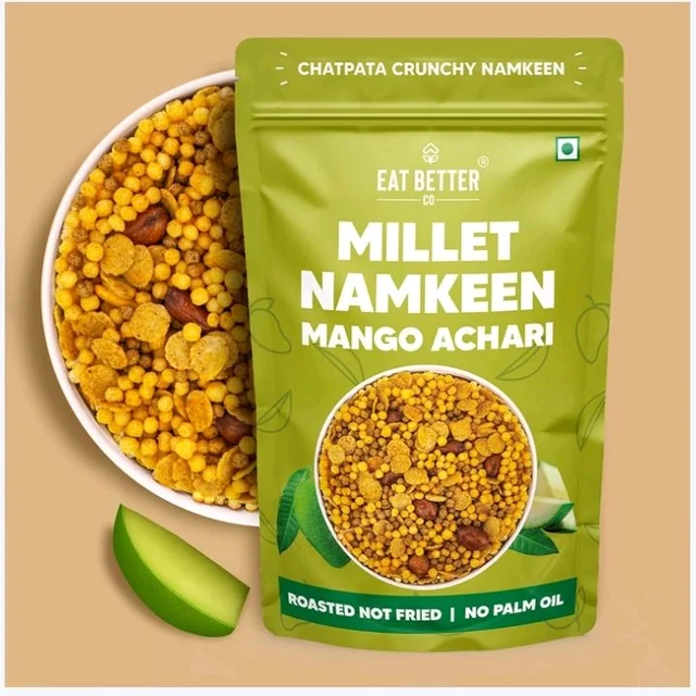 Eat Better Co Mango Achari Millet Namkeen - 100 g