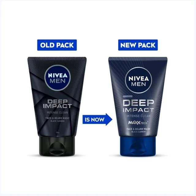 Nivea Men Deep Impact Intense Clean Face Wash - 100 ml