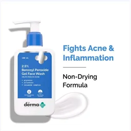 The Derma Co 2.5% Benzoyl Peroxide Gel Face Wash - 100 ml