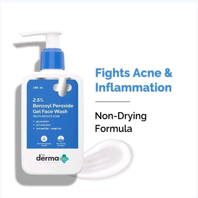 The Derma Co 2.5% Benzoyl Peroxide Gel Face Wash - 100 ml
