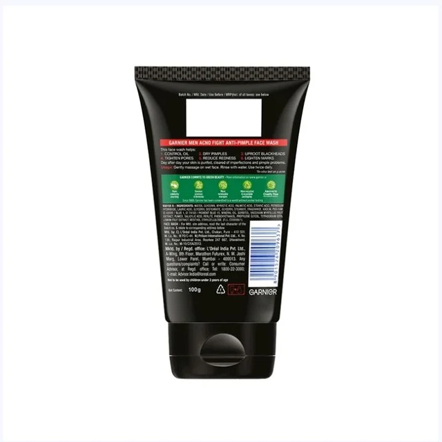 Garnier Men Acno Fight Anti-Pimple Face Wash - 100 g