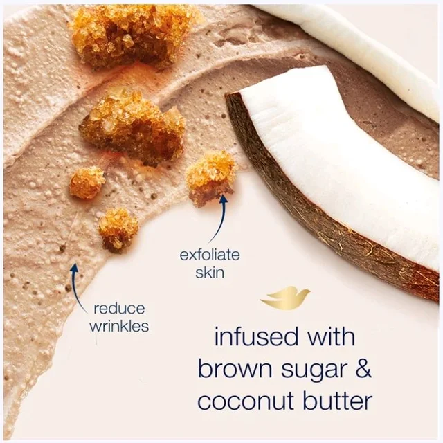 Dove Exfoliating Body Polish scrub (Brown Sugar & Coconut Butter) - 298 g