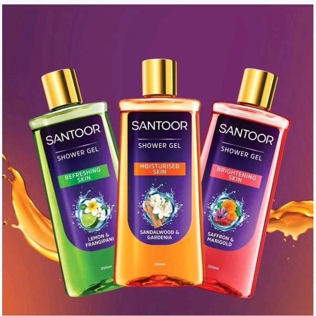 Santoor Sandalwood & Gardenia Shower Gel - 250 ml