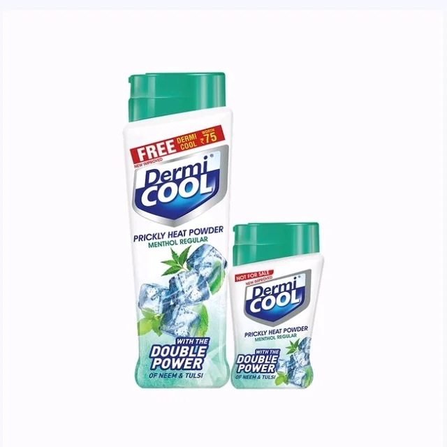 Dermicool Menthol Regular Talcum Powder + Aloe Fresh Powder Free - 200 g