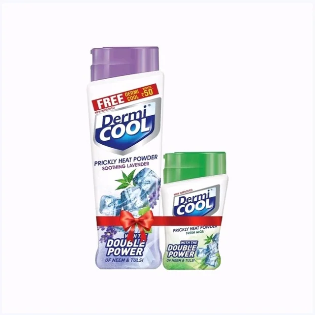 Dermicool Soothing Lavender Talcum Powder + Aloe Fresh Powder Free - 200 g