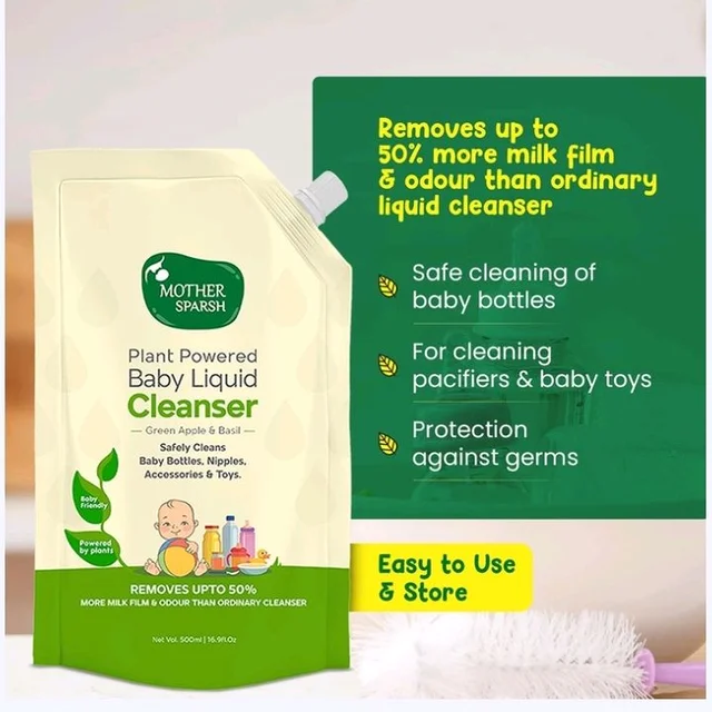 Mother Sparsh Natural Baby Liquid Cleanser - 500 ml
