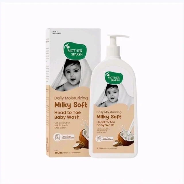 Mother Sparsh Daily Moisturizing Baby Wash & Shampoo - 400 ml