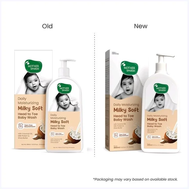 Mother Sparsh Daily Moisturizing Baby Wash & Shampoo - 400 ml
