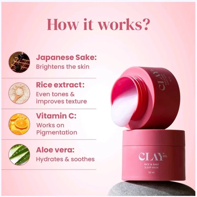 ClayCo. Rice And Sake Mask for Brightening & Hydration - 50 ml