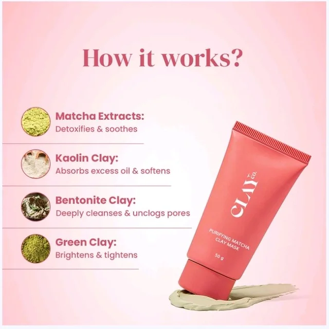 ClayCo. Purifying Matcha Clay Mask for Pore Care - 50 ml