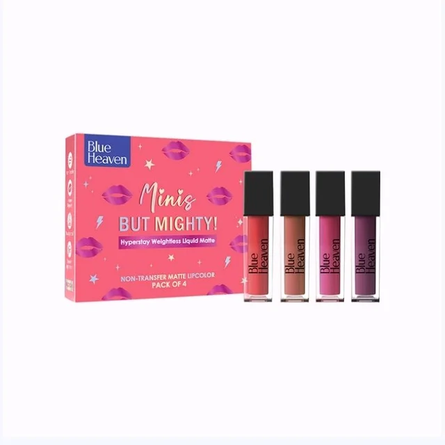 Blue Heaven Minis But Mighty Hyperstay Weightless Lipstick Kit (Bridesmaid Nude) - 4 pcs